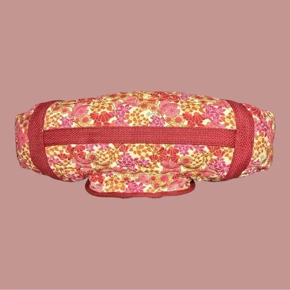 **SOLD**Brighton Vintage Floral Print Heart-Quilted Dual Strap Tote Dust Bag - Picture 7 of 13